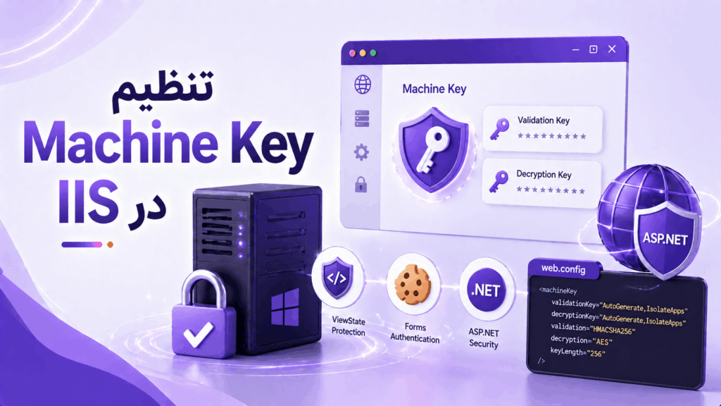 آموزش تنظیم Machine Key در IIS Manager ویندوز سرور