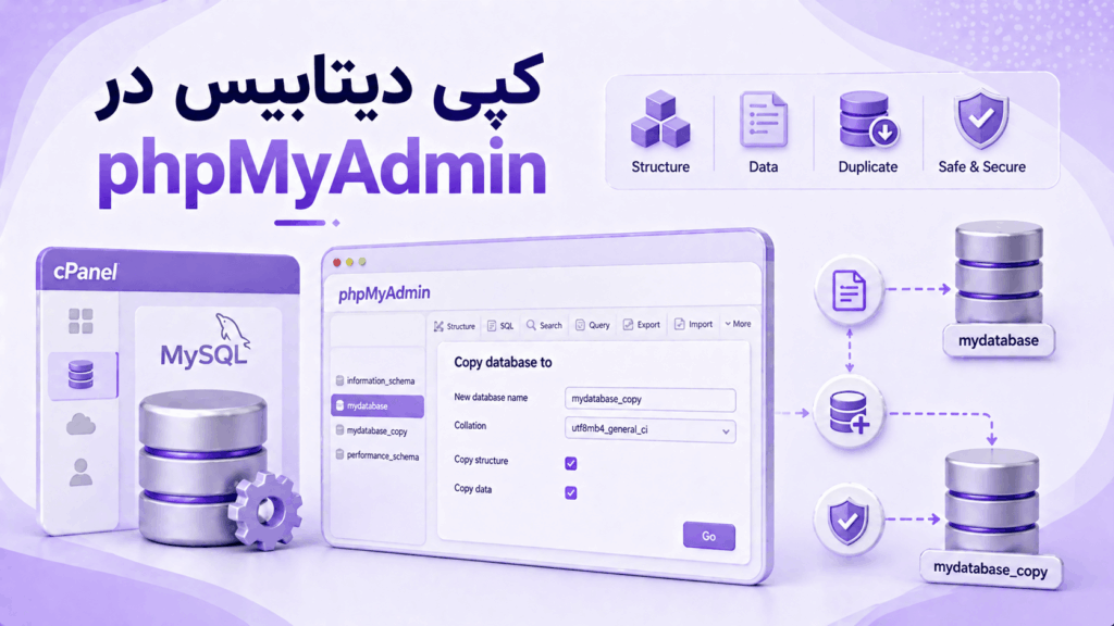 آموزش کپی کردن دیتابیس MySQL با phpMyAdmin