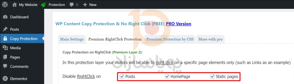 WP Content Copy Protection