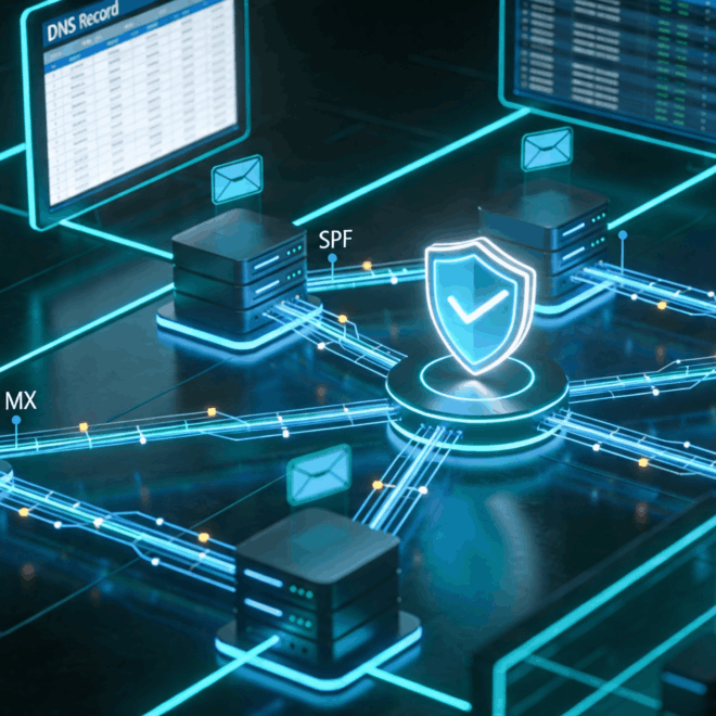 نقش DNS در ایمیل؛ راهنمای کامل MX، SPF، DKIM، DMARC و تحویل بهتر ایمیل